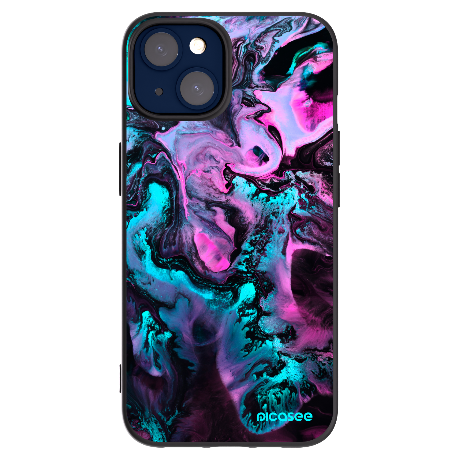 Picasee silikonowe czarne etui na Apple iPhone 14 - Lean