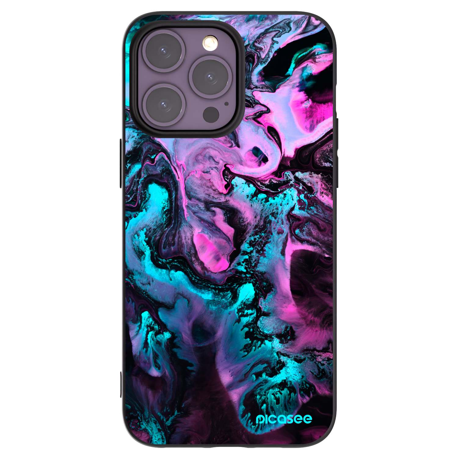 Picasee silikonowe czarne etui na Apple iPhone 14 Pro Max - Lean