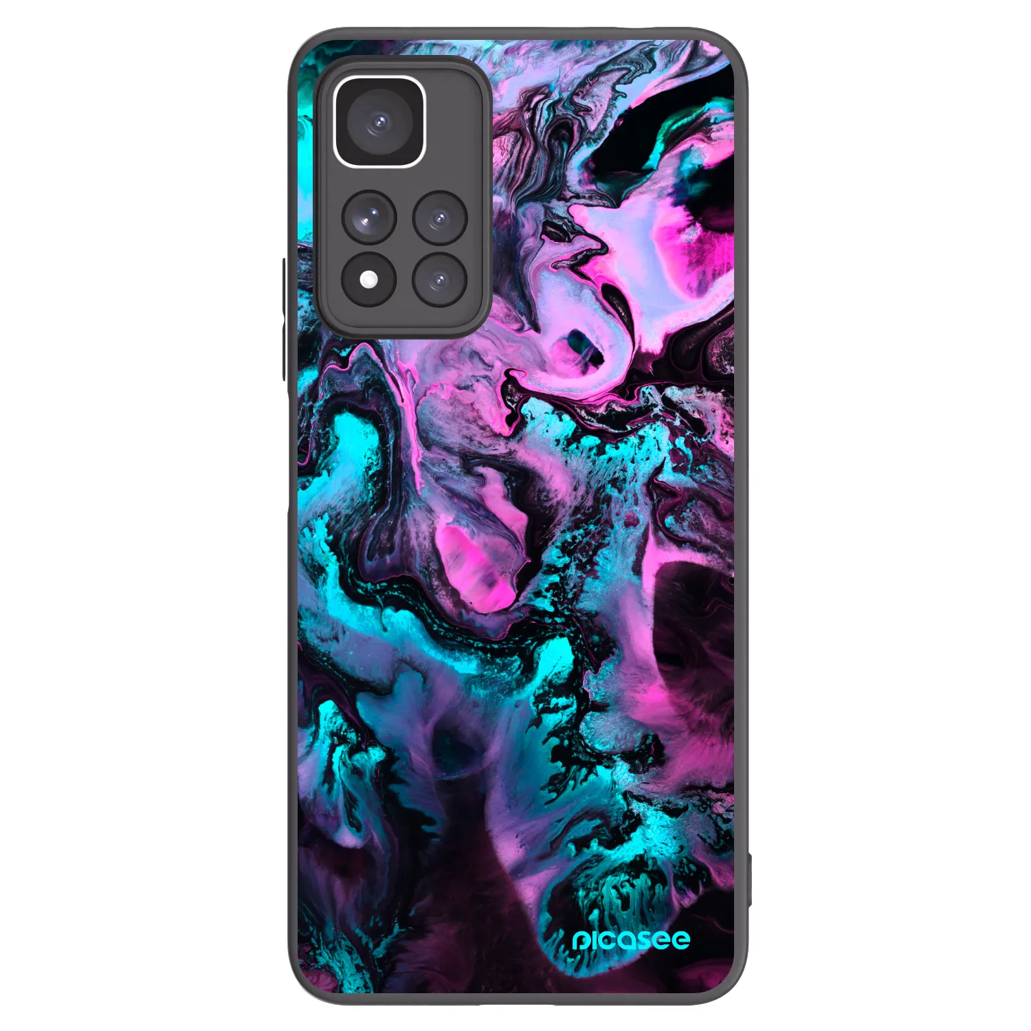 Picasee silikonowe czarne etui na Xiaomi Redmi Note 11 Pro+ 5G - Lean