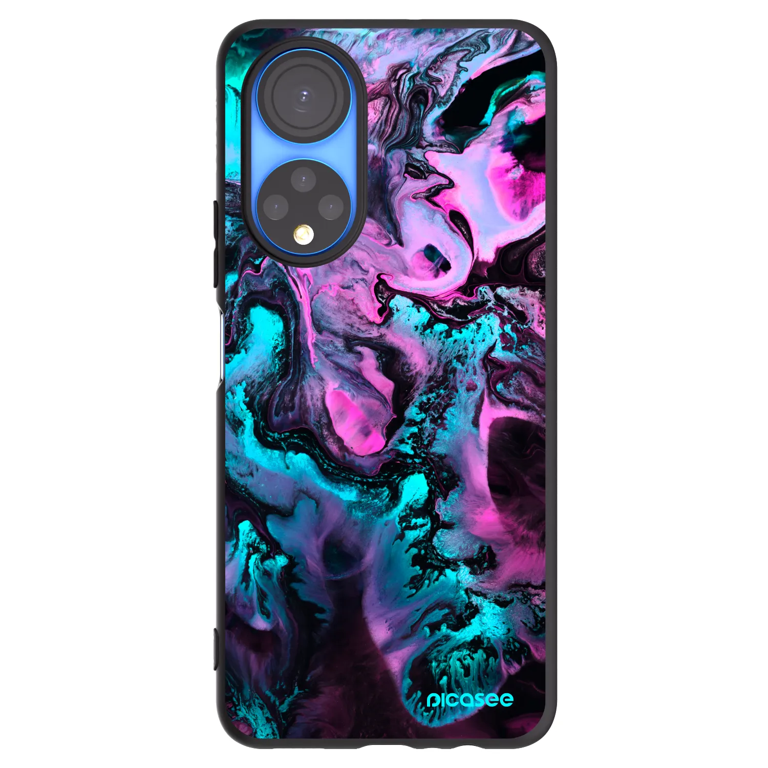 Picasee silikonowe czarne etui na Honor X7 - Lean