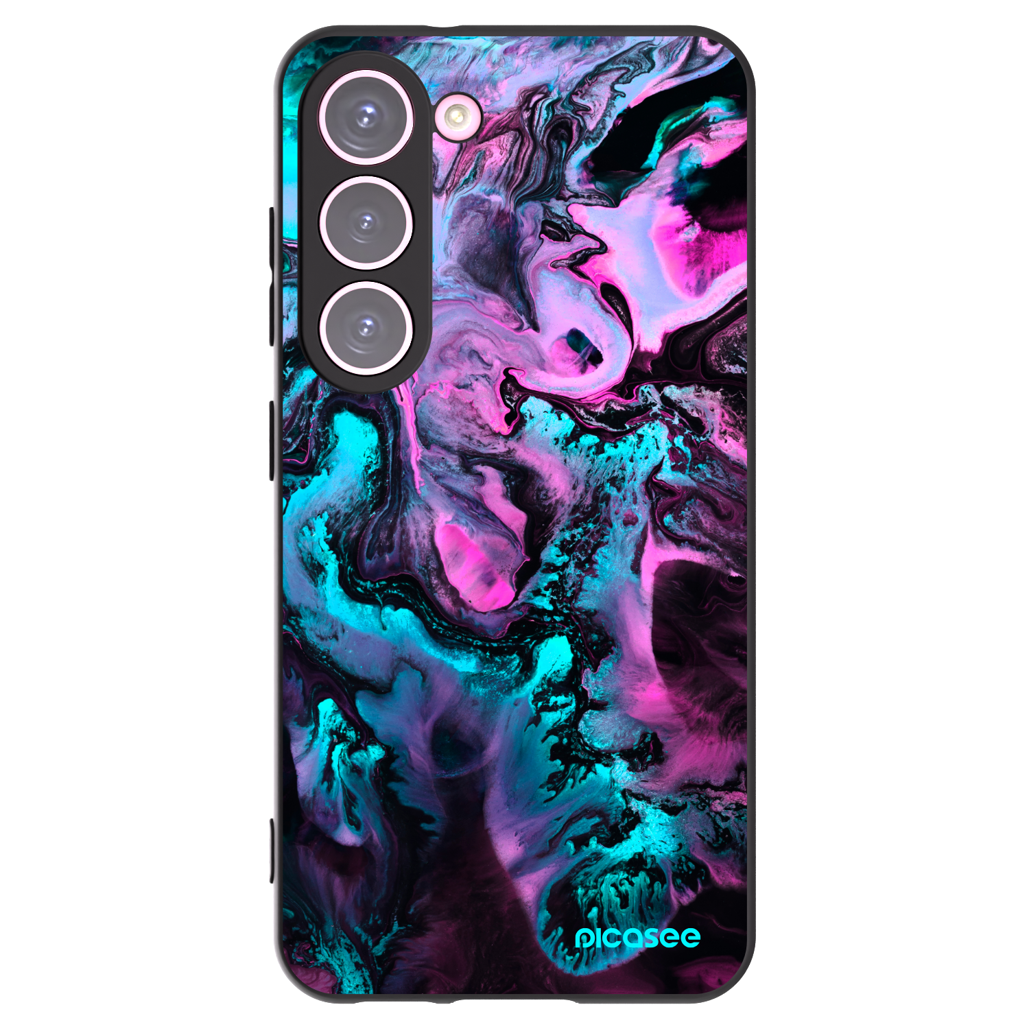 Picasee silikonowe czarne etui na Samsung Galaxy S23 5G - Lean