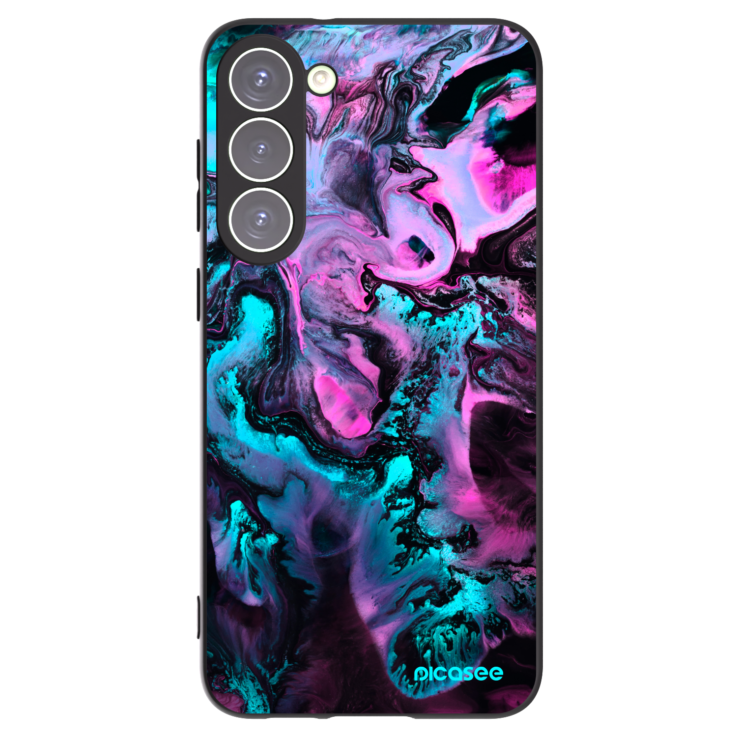 Picasee silikonowe czarne etui na Samsung Galaxy S23+ 5G - Lean