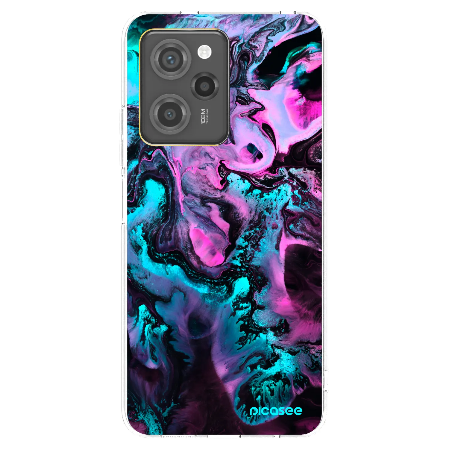 Picasee silikonowe czarne etui na Xiaomi Poco X5 Pro - Lean
