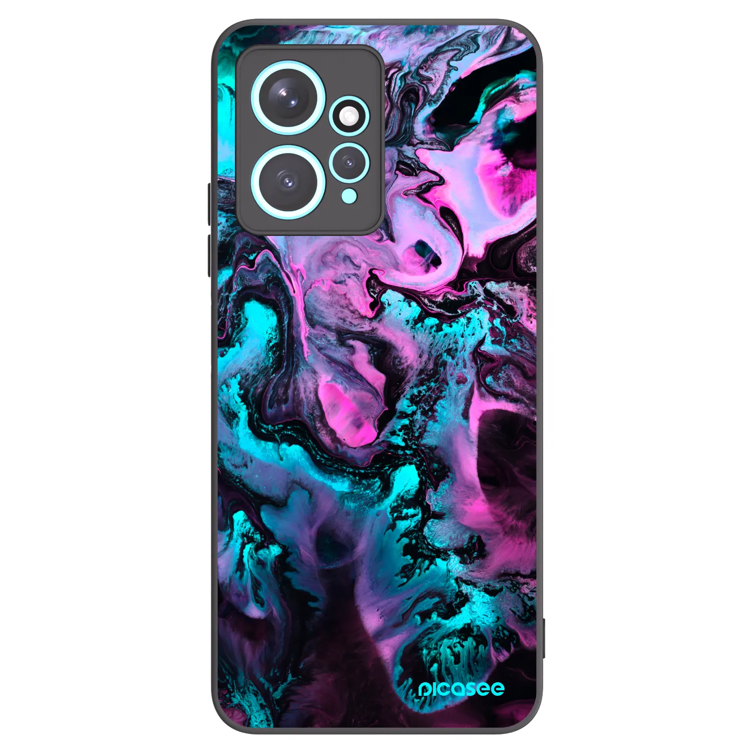 Picasee silikonowe czarne etui na Xiaomi Redmi Note 12 4G - Lean