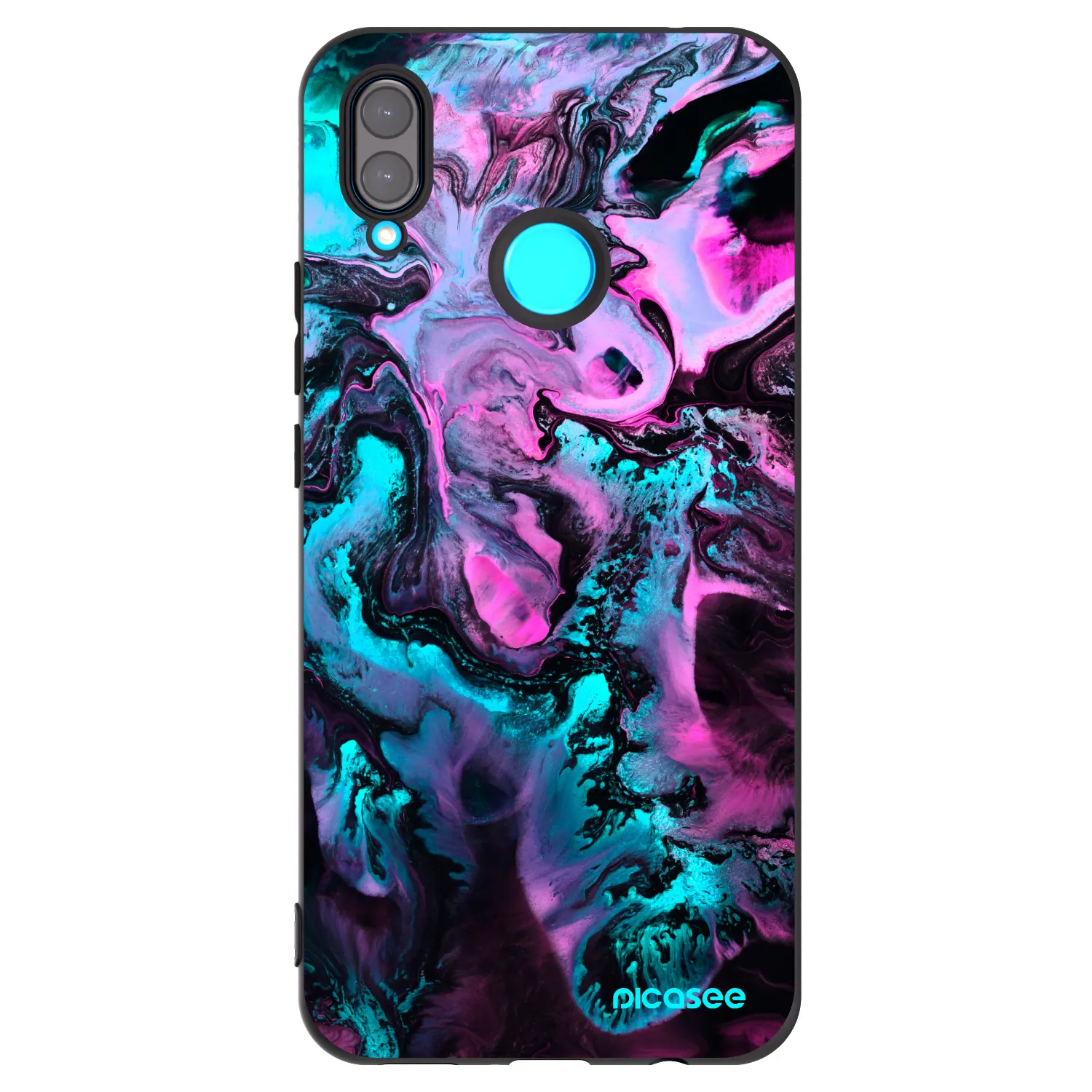 Picasee silikonowe czarne etui na Huawei Nova 3 - Lean