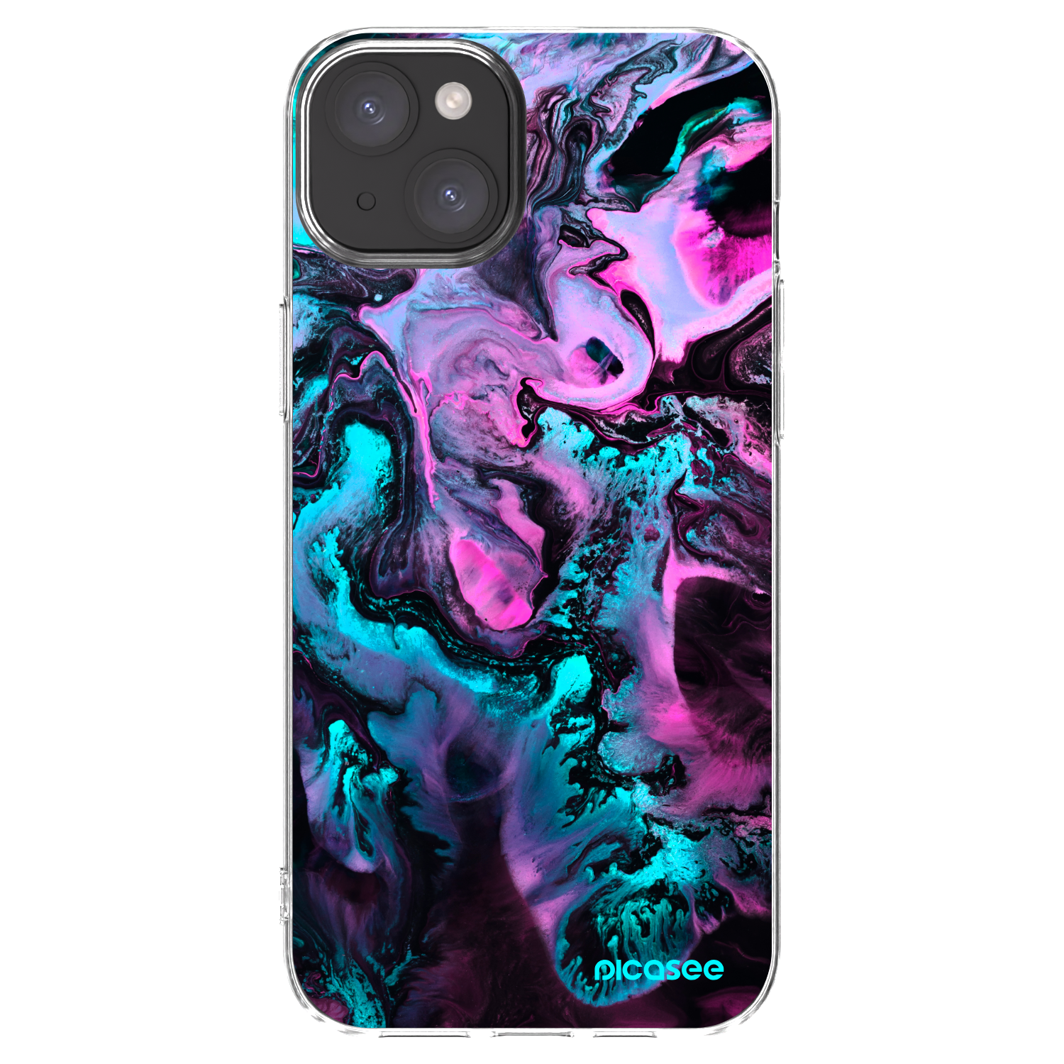 Picasee silikonowe przeźroczyste etui na Apple iPhone 15 Plus - Lean