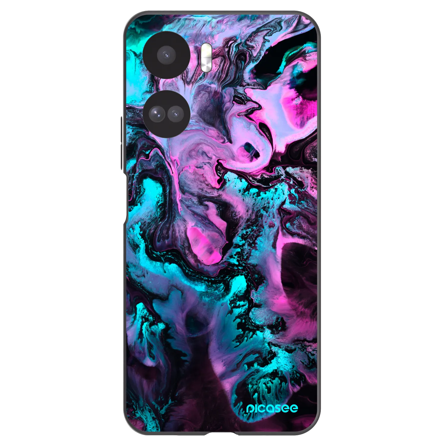 Picasee silikonowe czarne etui na Honor 90 Lite 5G - Lean