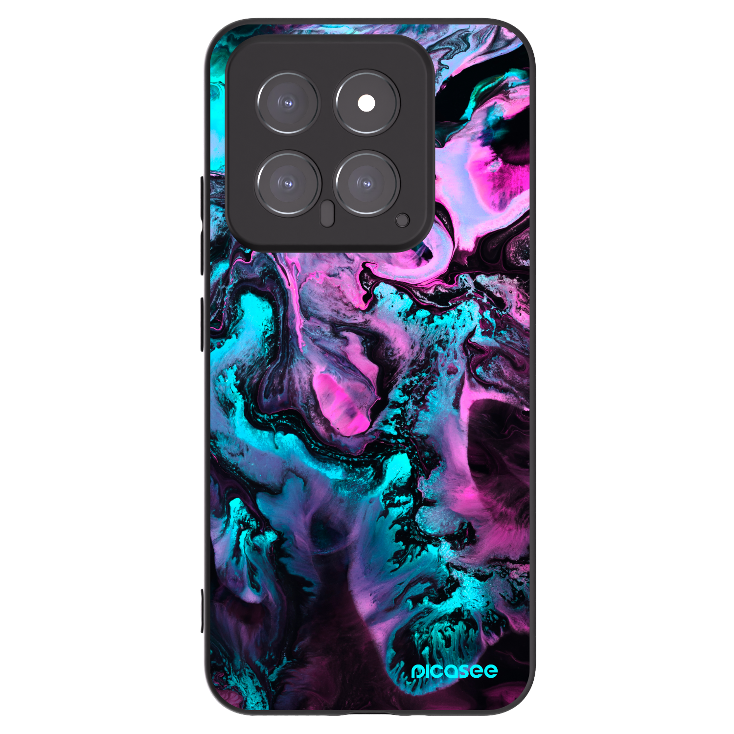 Picasee silikonowe czarne etui na Xiaomi 14 - Lean