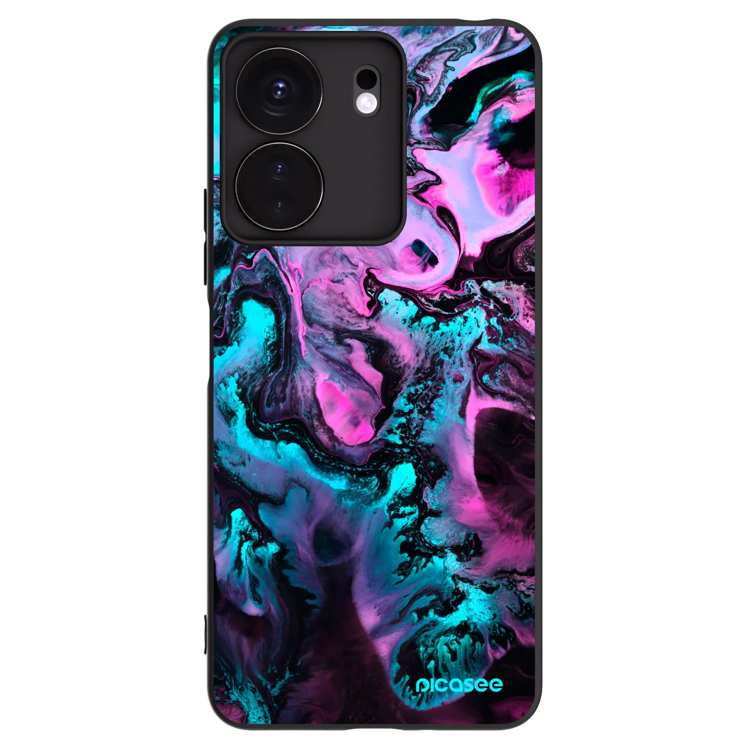 Picasee silikonowe czarne etui na Xiaomi Redmi 13C 4G - Lean