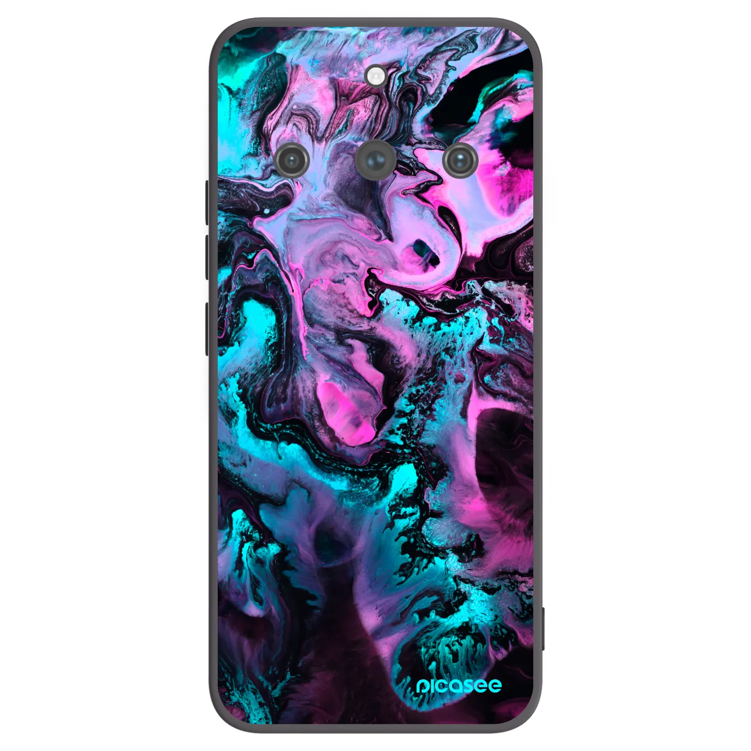 Picasee silikonowe czarne etui na Realme 11 Pro+ - Lean