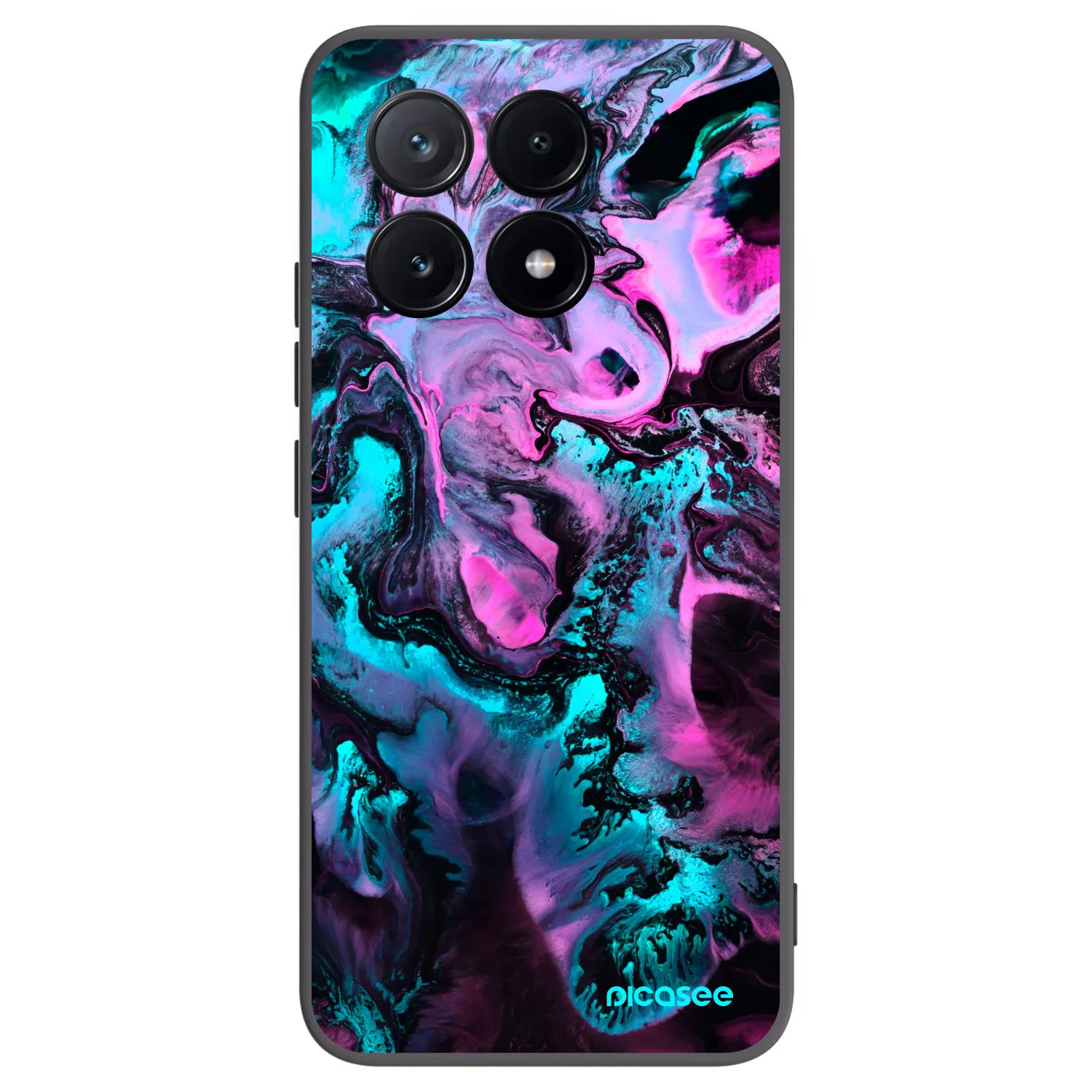 Picasee silikonowe czarne etui na Xiaomi Poco X6 Pro - Lean