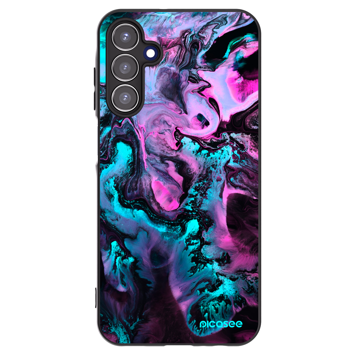 Picasee silikonowe czarne etui na Samsung Galaxy A15 A156B 5G - Lean
