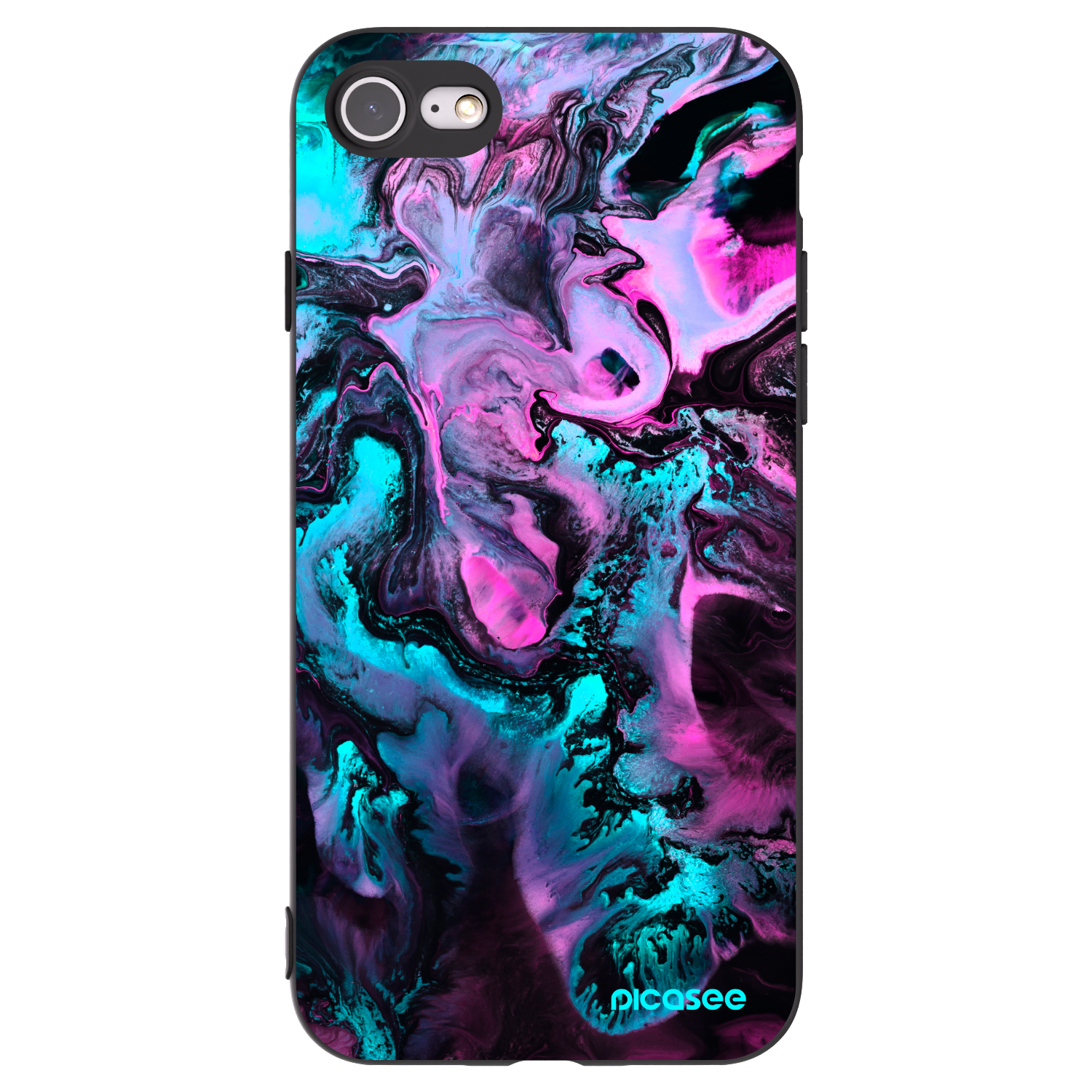 Picasee silikonowe czarne etui na Apple iPhone 8 - Lean