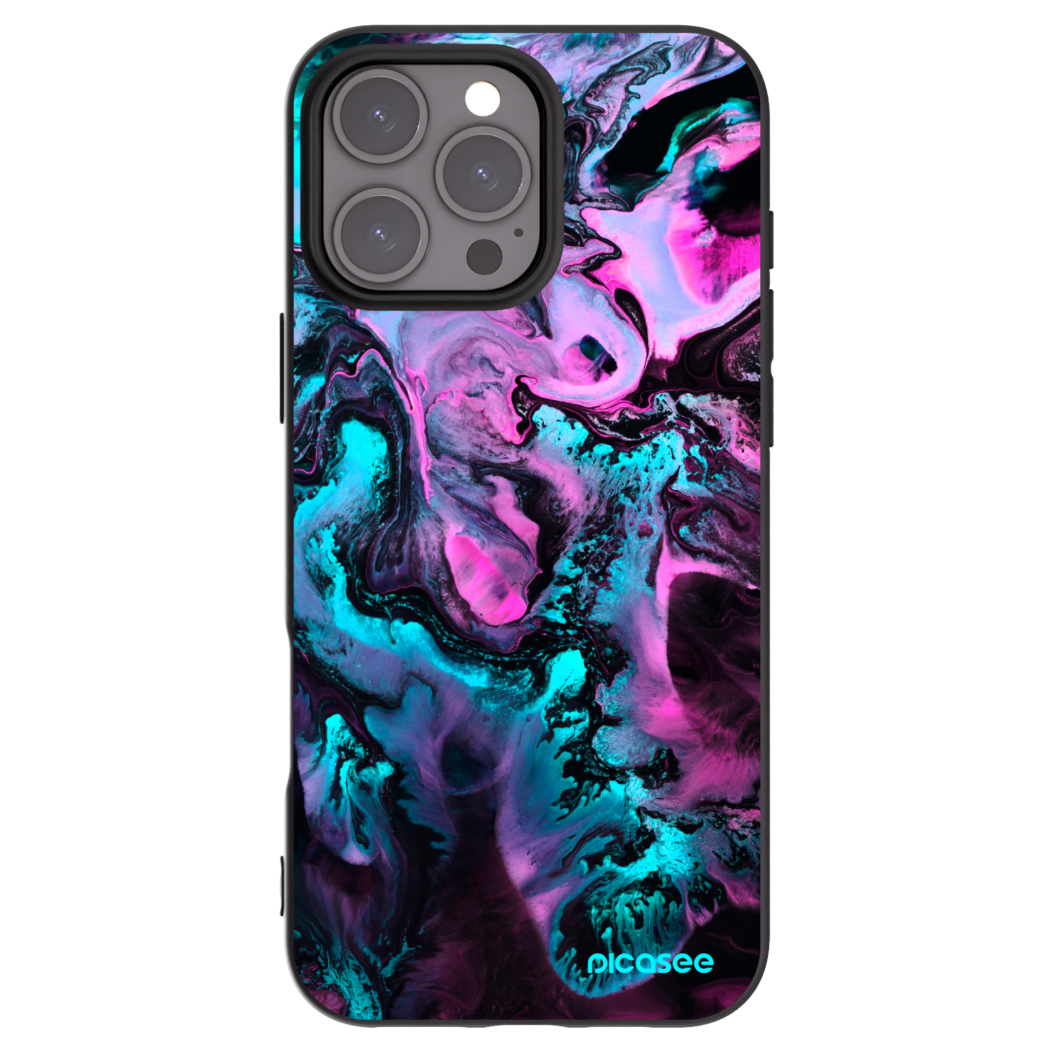 Picasee silikonowe czarne etui na Apple iPhone 16 Pro Max - Lean