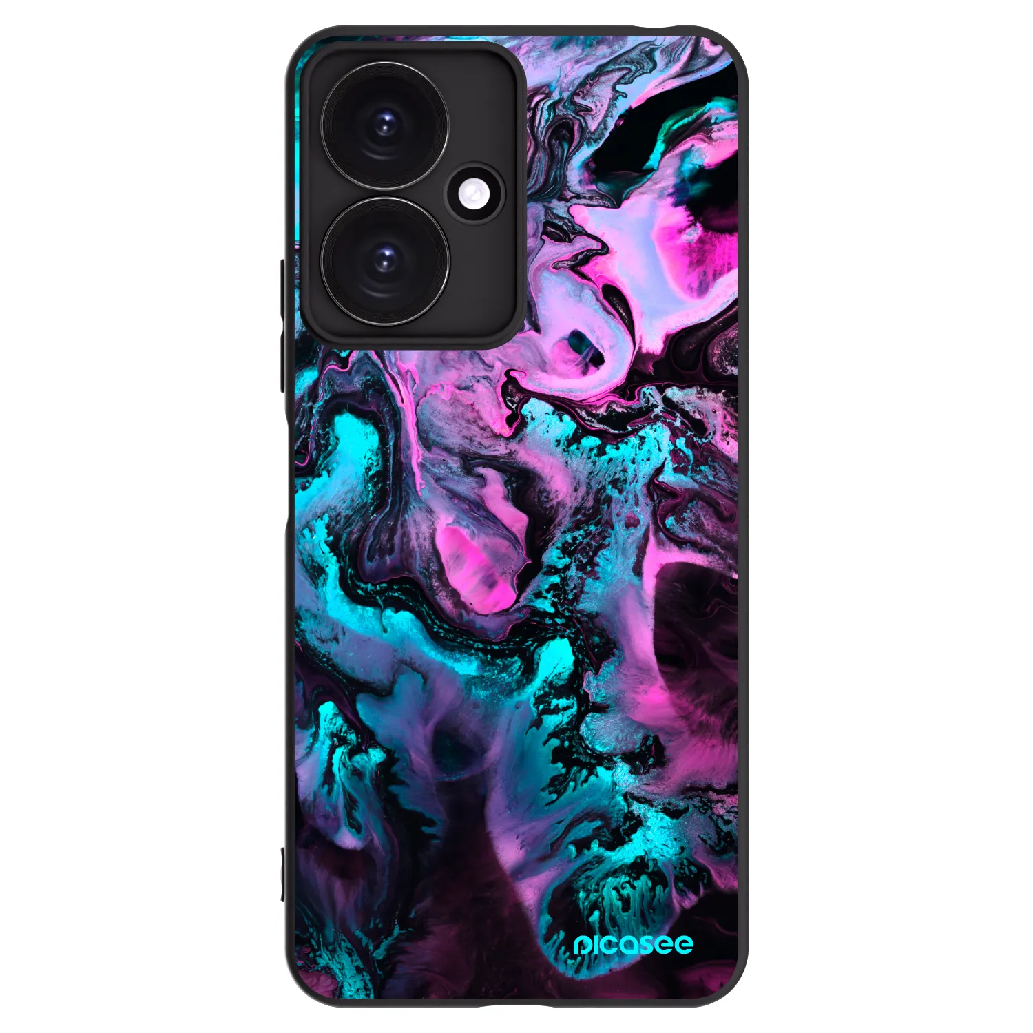 Picasee silikonowe czarne etui na Xiaomi Redmi 13C 5G - Lean