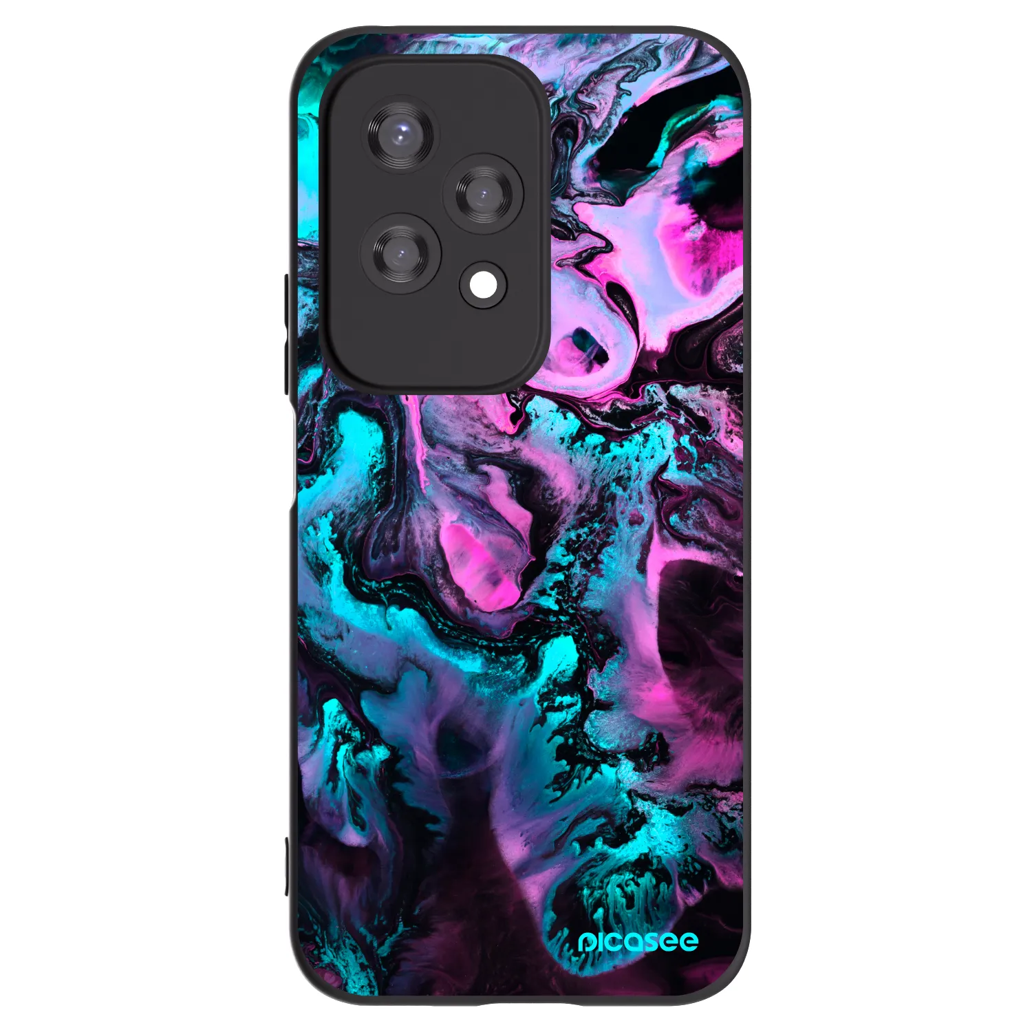 Picasee silikonowe czarne etui na Honor 200 Lite - Lean