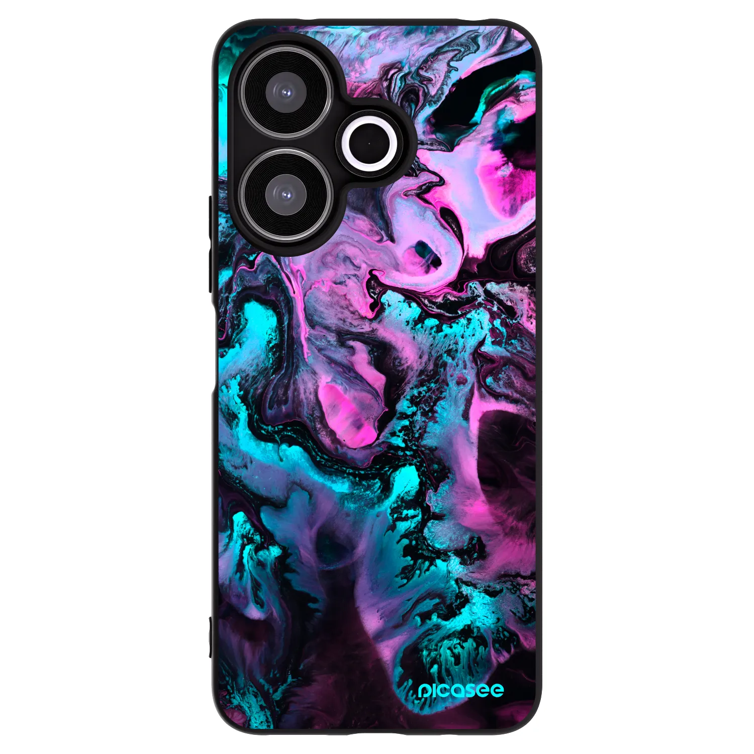 Picasee silikonowe czarne etui na Xiaomi Redmi 13 4G - Lean
