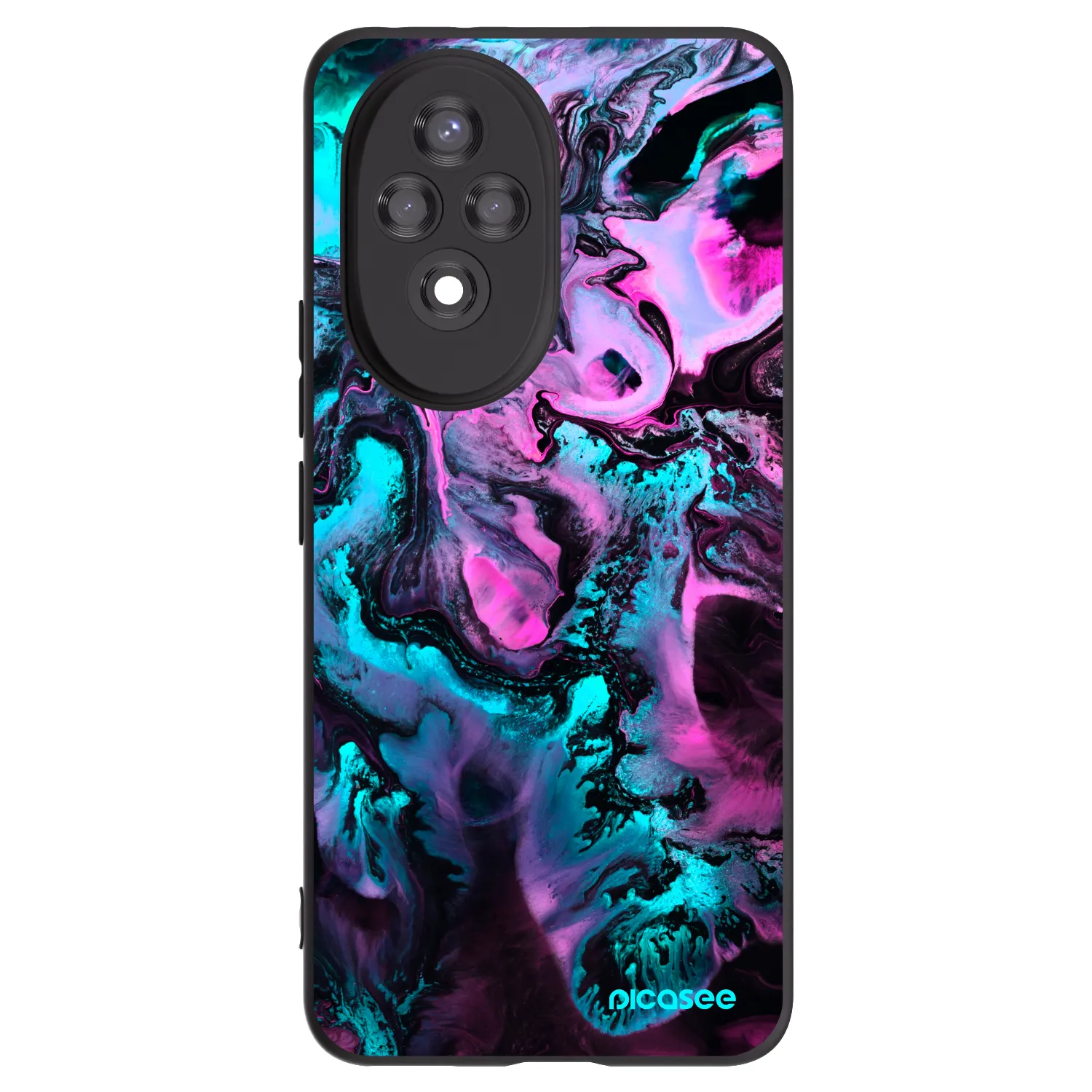 Picasee silikonowe czarne etui na Honor 200 Pro 5G - Lean