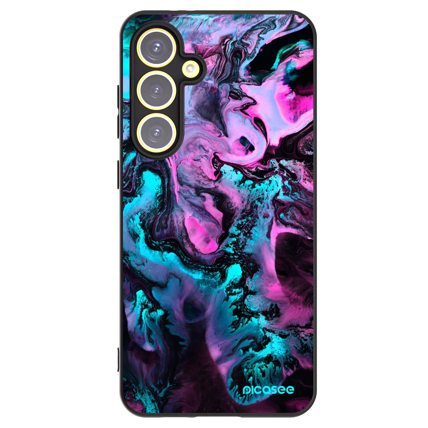Picasee silikonowe czarne etui na Samsung Galaxy S24 FE S721B - Lean