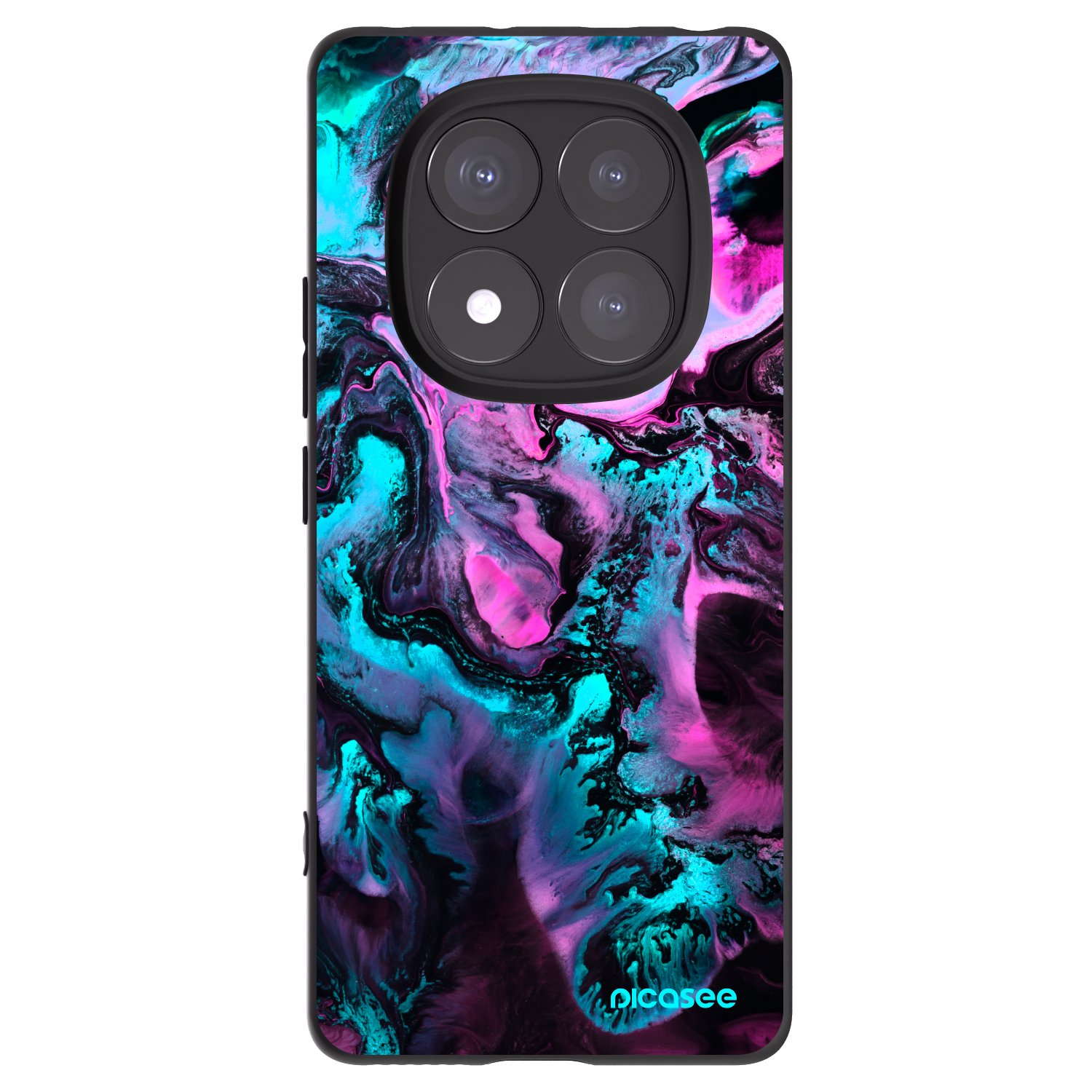 Picasee silikonowe czarne etui na Xiaomi Redmi Note 14 Pro 5G - Lean