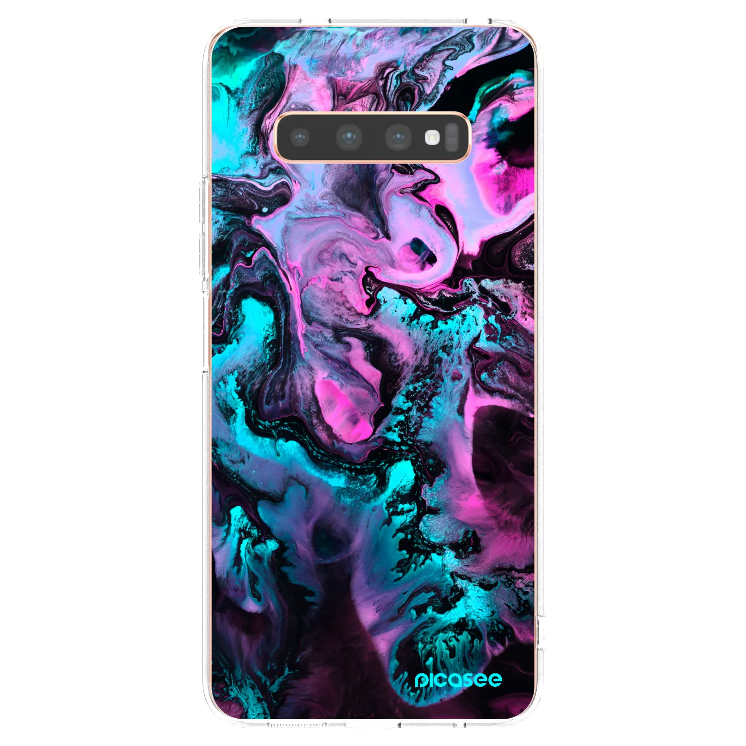 Picasee silikonowe przeźroczyste etui na Samsung Galaxy S10 Plus G975 - Lean
