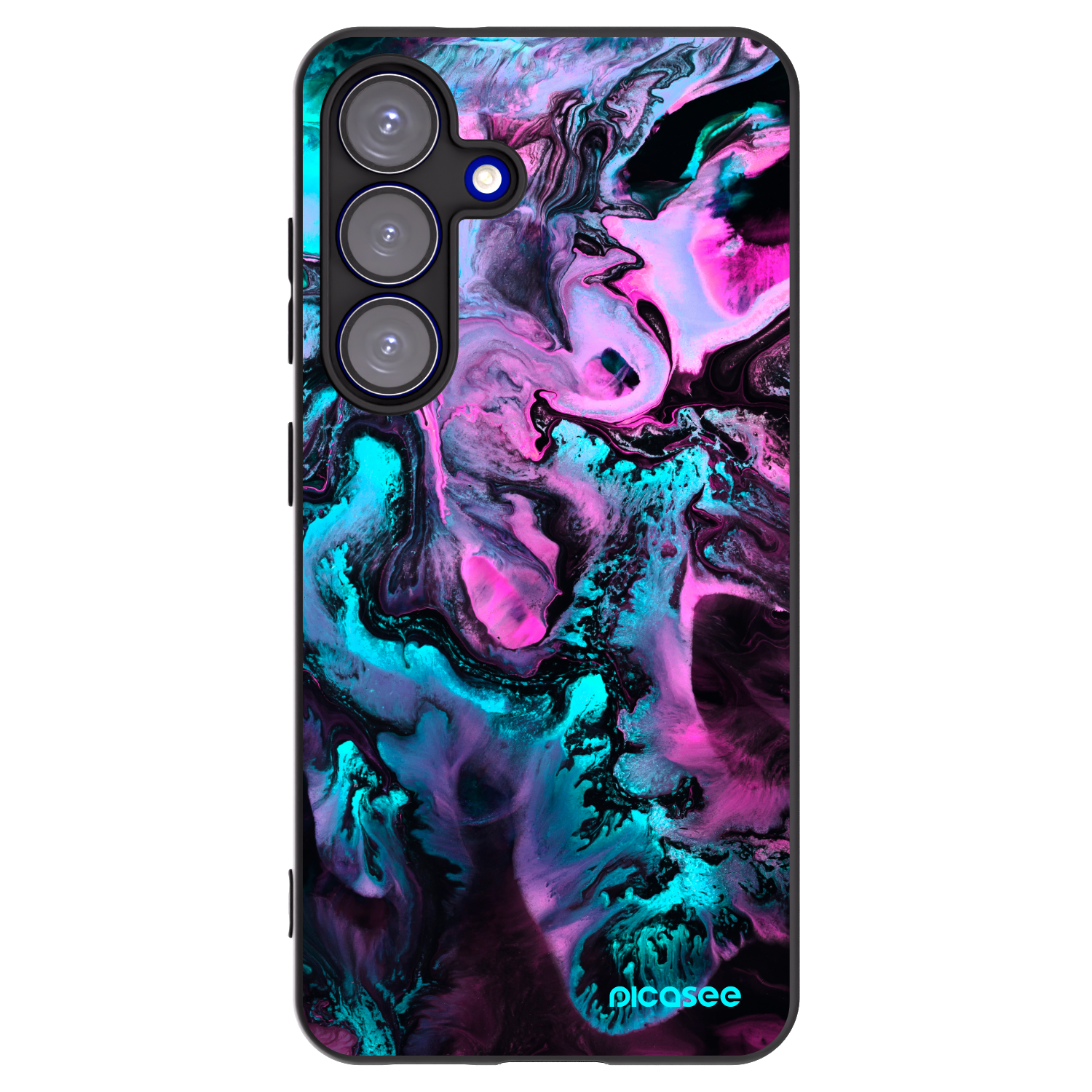 Picasee silikonowe czarne etui na Samsung Galaxy S25 5G - Lean