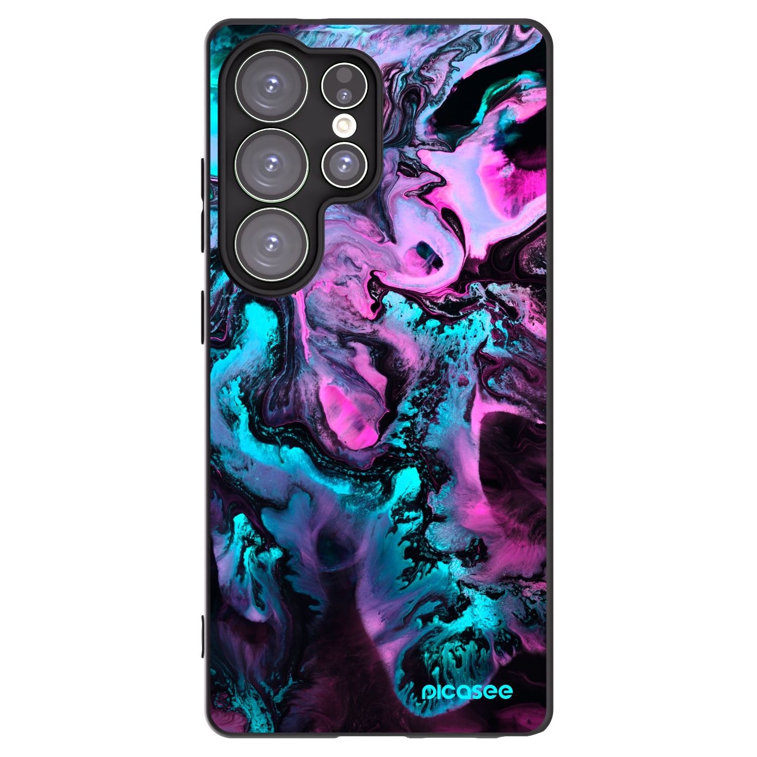 Picasee silikonowe czarne etui na Samsung Galaxy S25 Ultra 5G - Lean