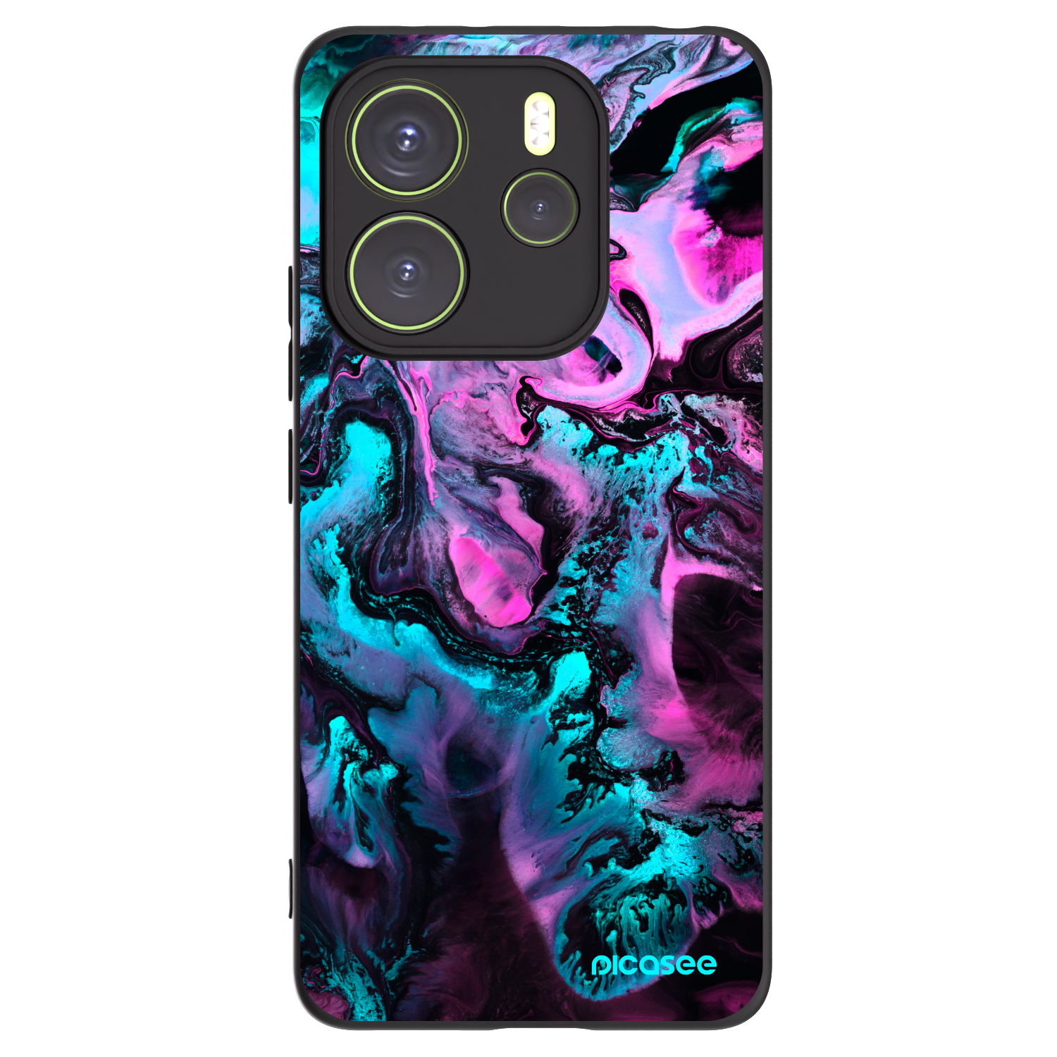 Picasee silikonowe czarne etui na Xiaomi Redmi Note 14 4G - Lean