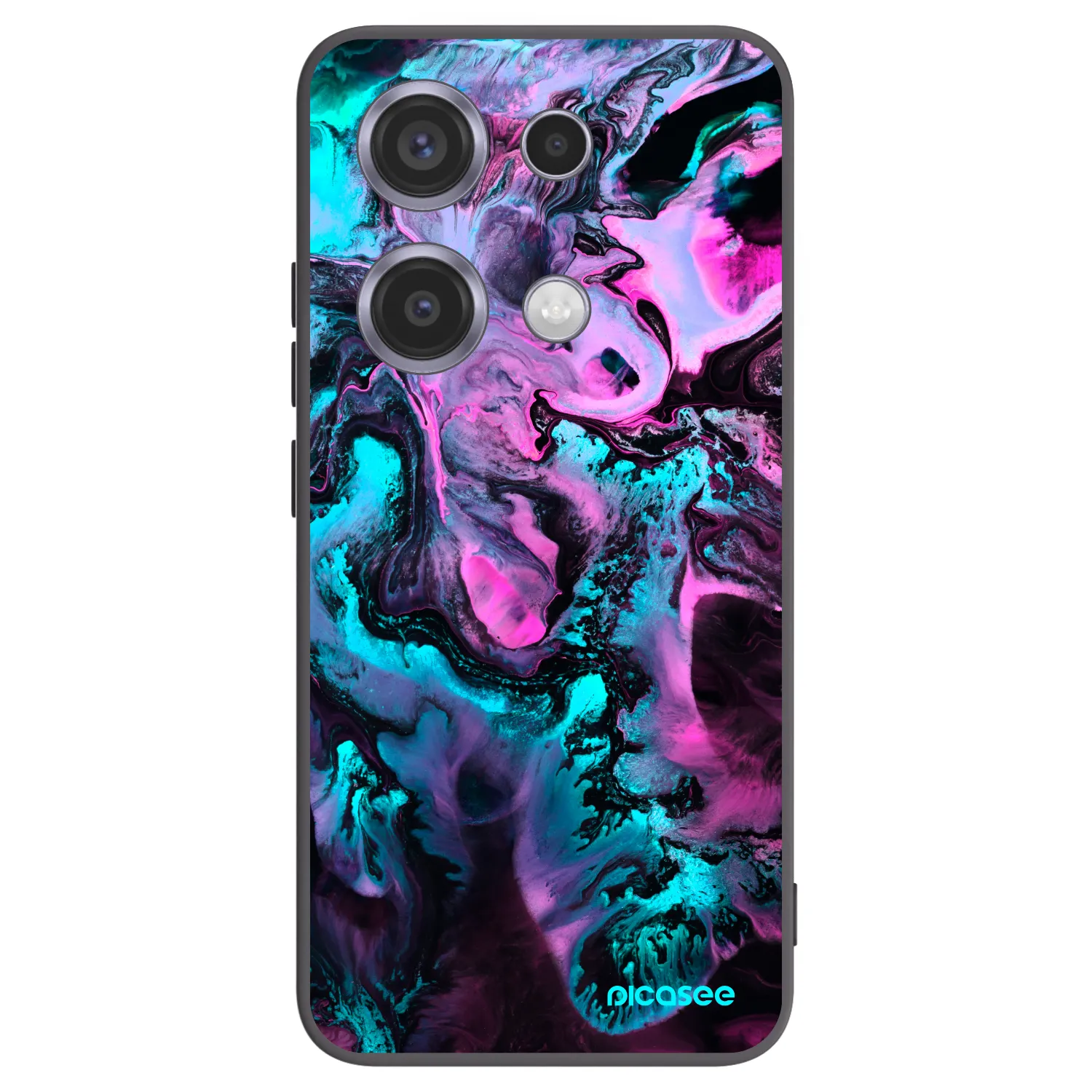 Picasee silikonowe czarne etui na Xiaomi Redmi Note 14S - Lean