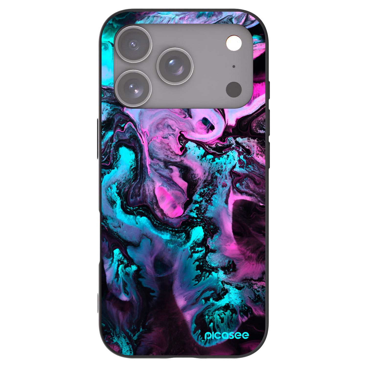 Picasee silikonowe czarne etui na Apple iPhone 17 Pro - Lean