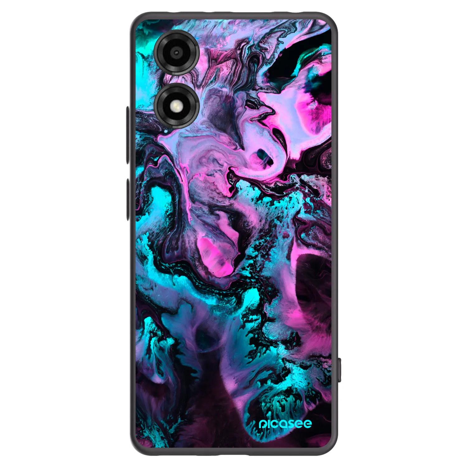 Picasee silikonowe czarne etui na Motorola Moto E14 - Lean