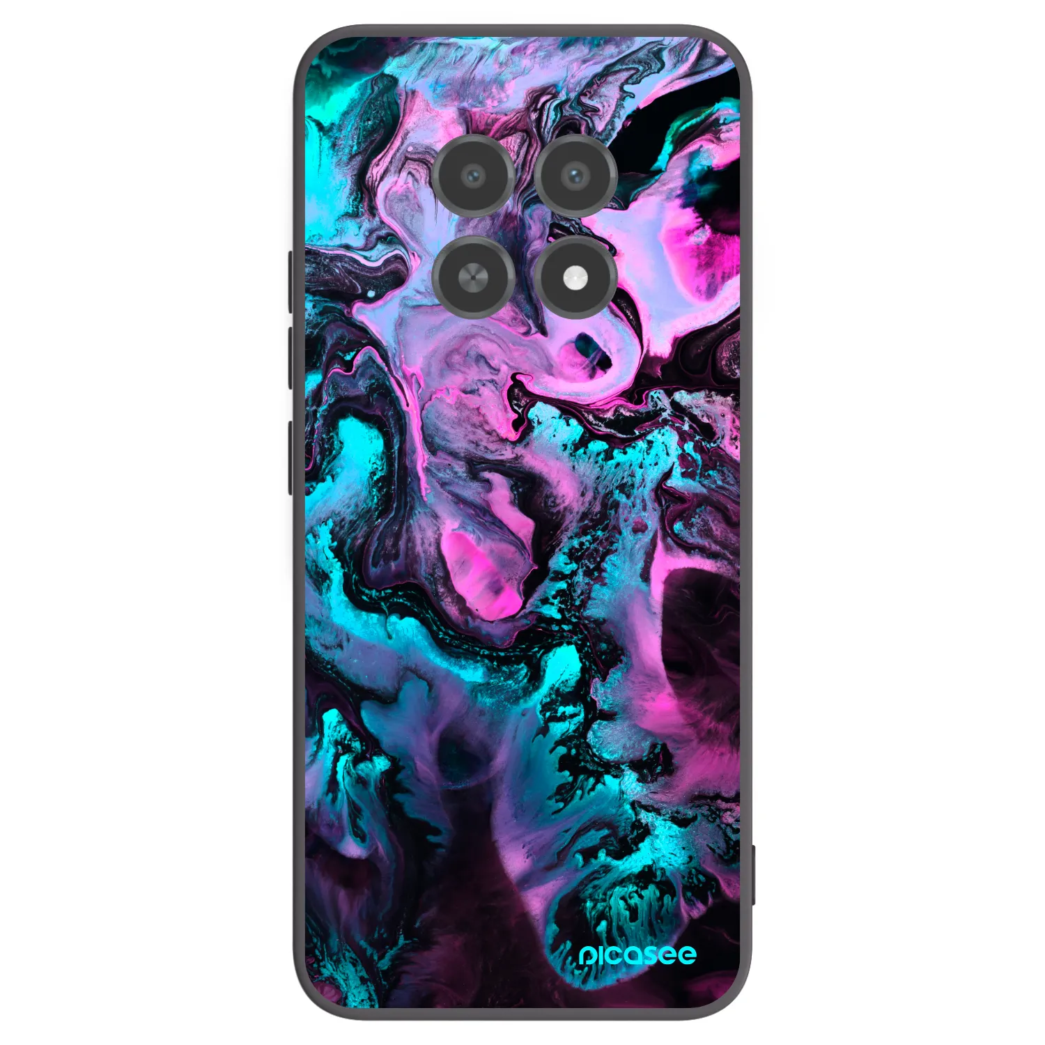 Picasee silikonowe czarne etui na Realme 12X - Lean