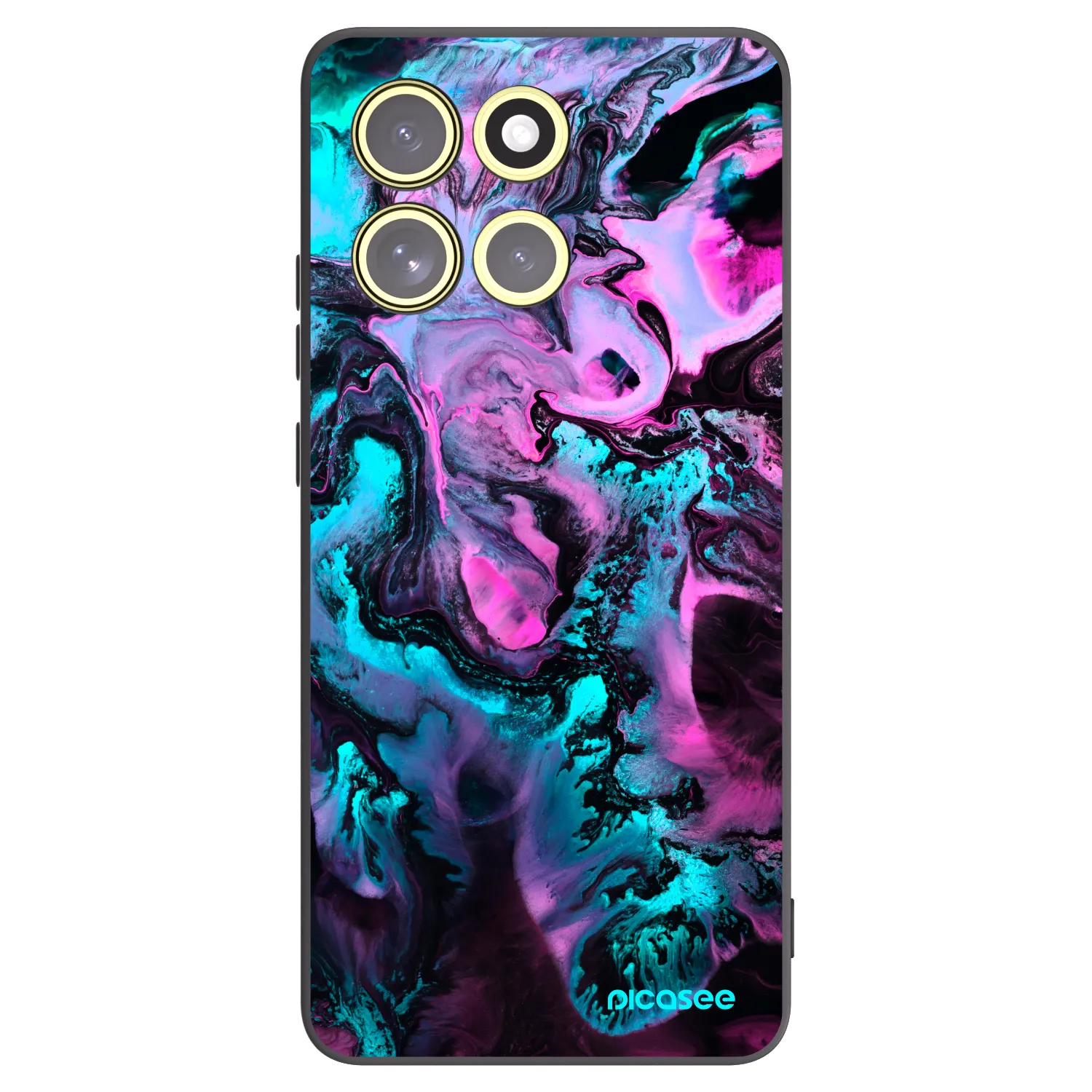 Picasee silikonowe czarne etui na Motorola Moto G86 5G - Lean