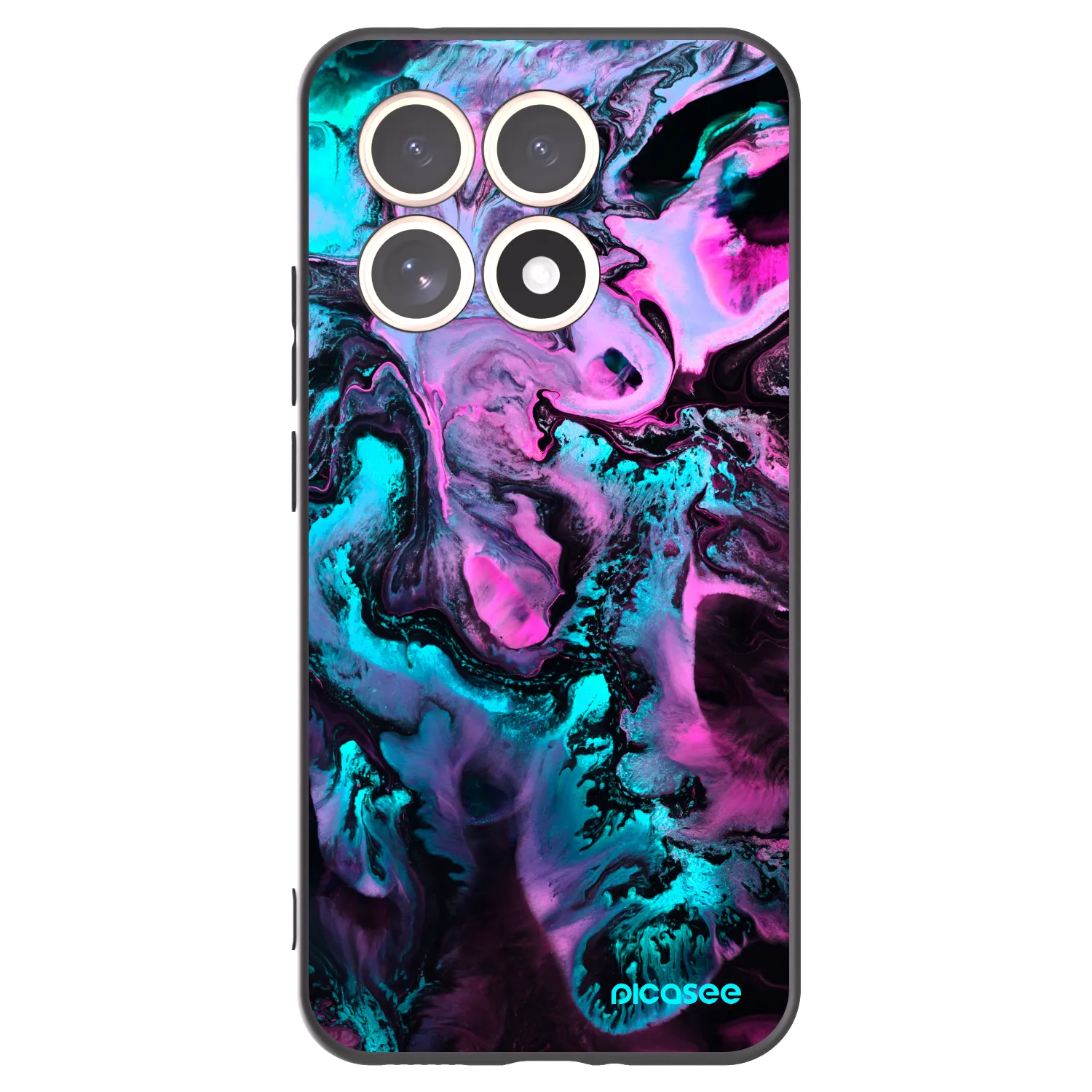 Picasee silikonowe czarne etui na Xiaomi 15T - Lean