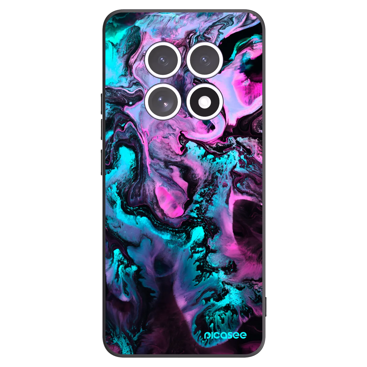 Picasee silikonowe czarne etui na Xiaomi Redmi Note 15 4G - Lean