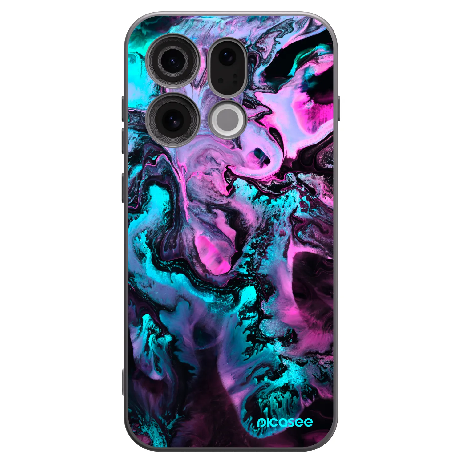 Picasee silikonowe czarne etui na OPPO Find X9 - Lean