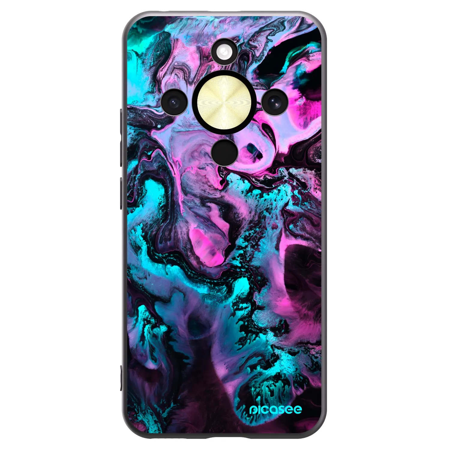 Picasee silikonowe czarne etui na Honor Magic8 Lite 5G - Lean