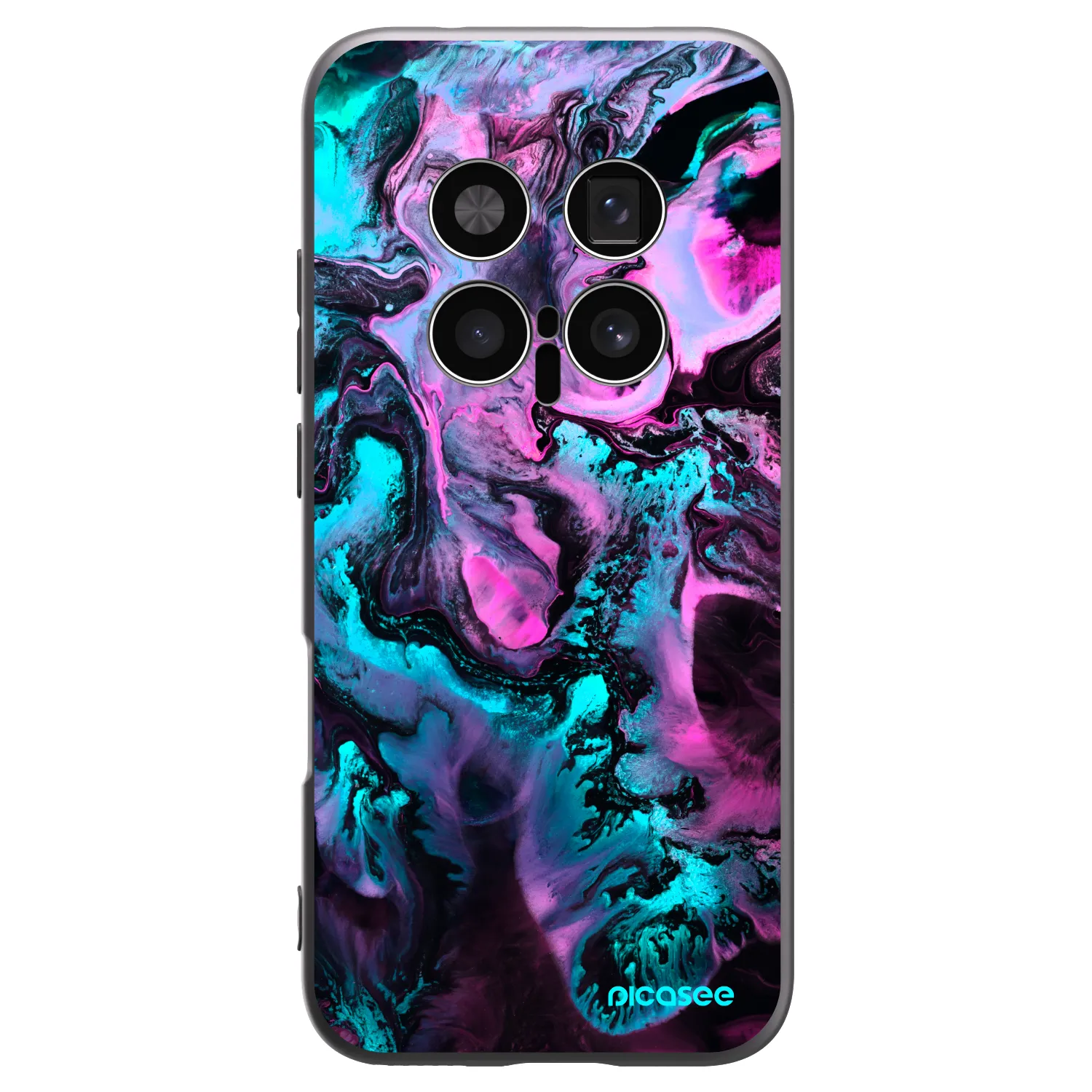 Picasee silikonowe czarne etui na Honor Magic8 Pro 5G - Lean