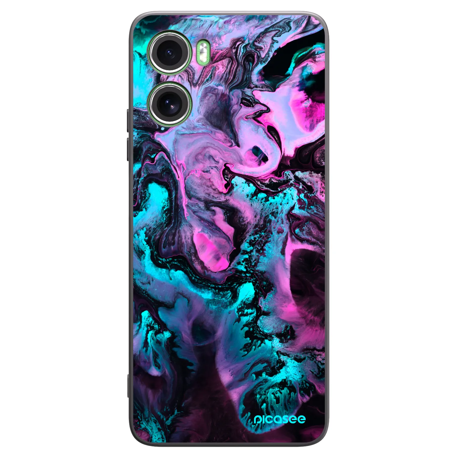 Picasee silikonowe czarne etui na Motorola Moto G06 - Lean