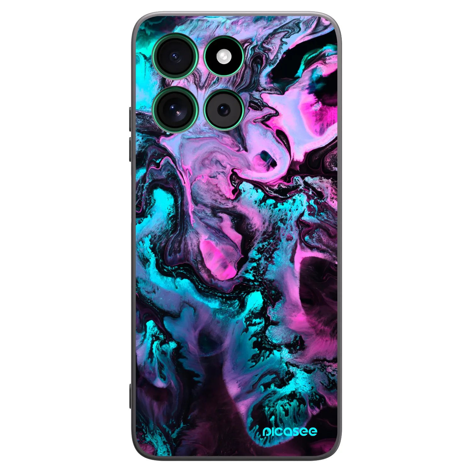 Picasee silikonowe czarne etui na Motorola Moto G57 Power - Lean