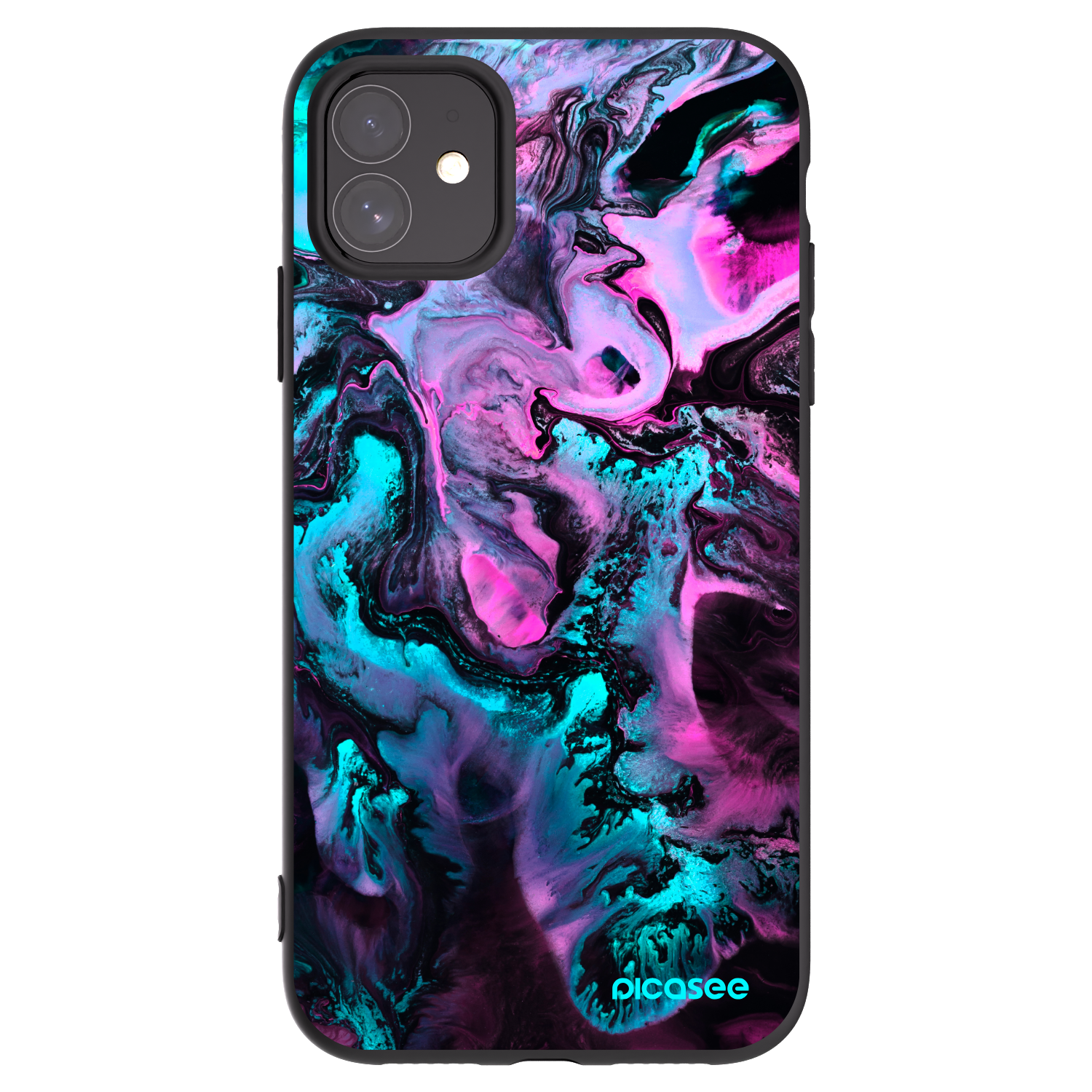 Picasee silikonowe czarne etui na Apple iPhone 11 - Lean