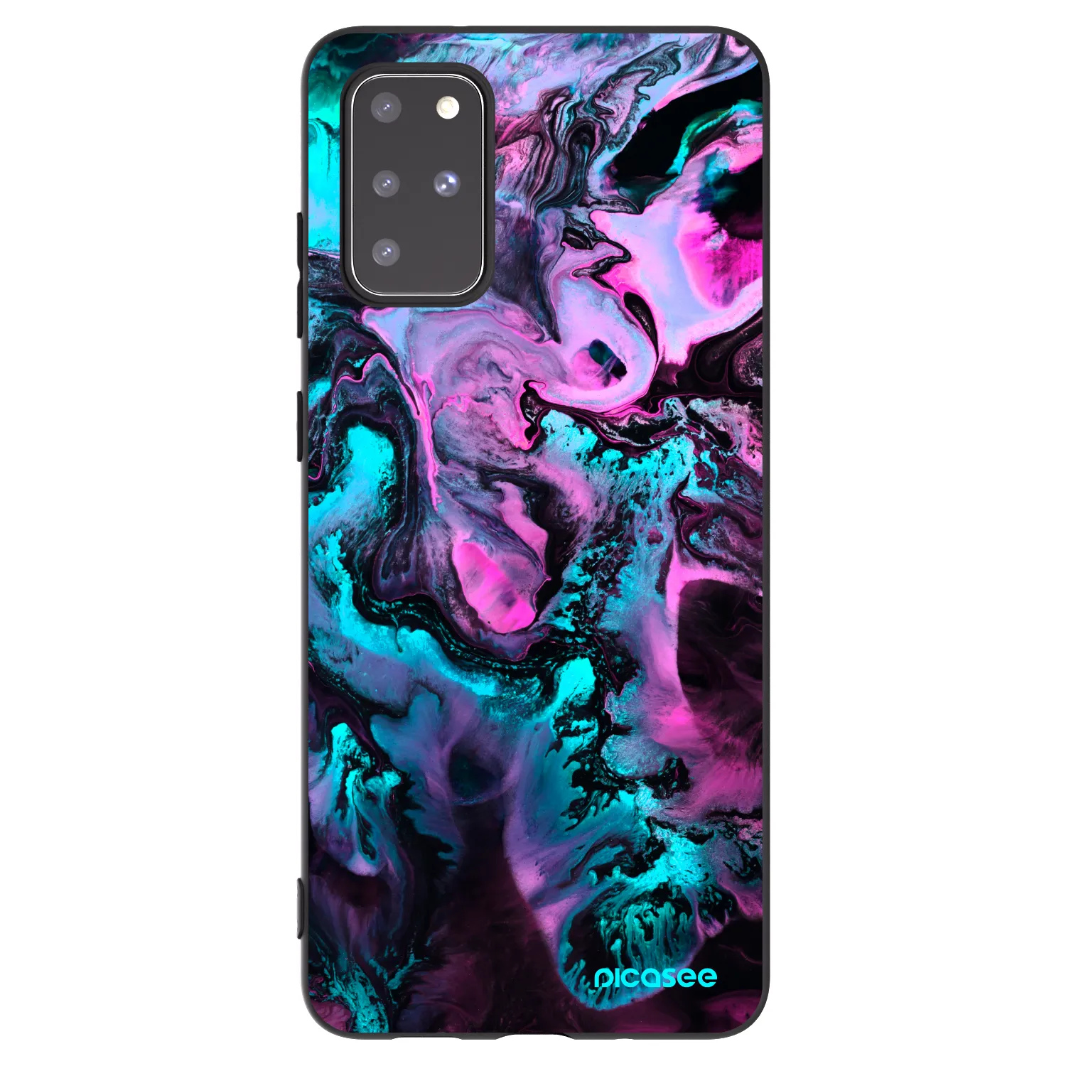Picasee silikonowe czarne etui na Samsung Galaxy S20+ G985F - Lean