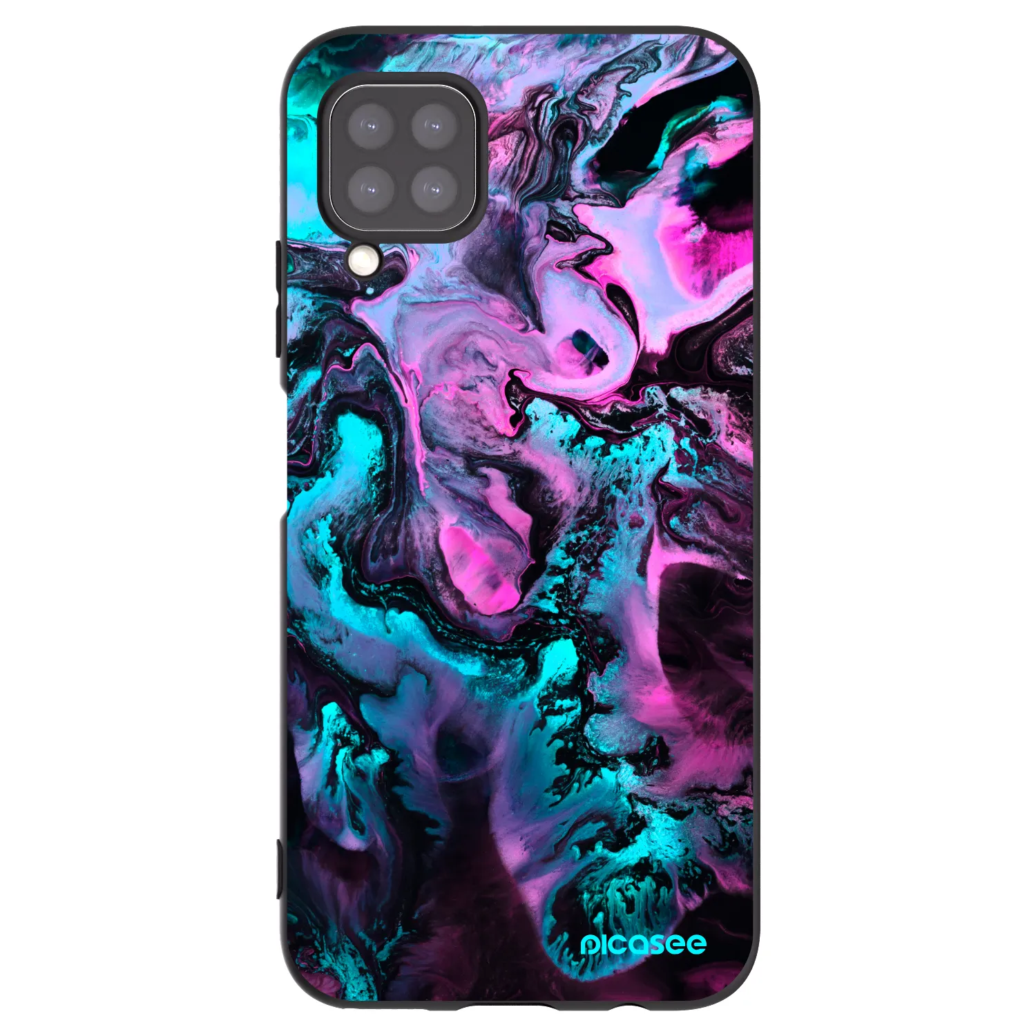 Picasee silikonowe czarne etui na Huawei P40 Lite - Lean