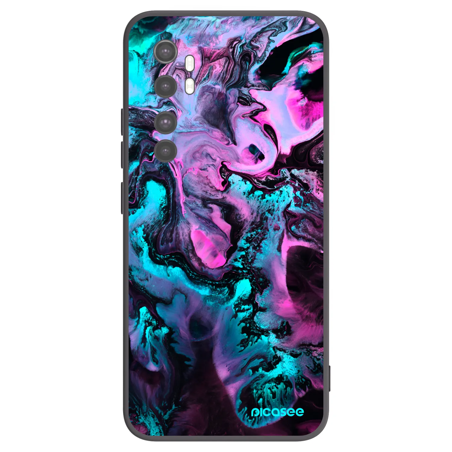 Picasee silikonowe czarne etui na Xiaomi Mi Note 10 Lite - Lean