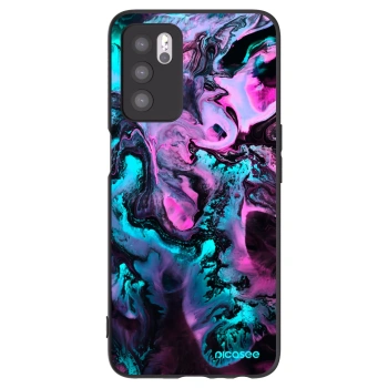 Picasee silikonowe czarne etui na OPPO A16s - Lean