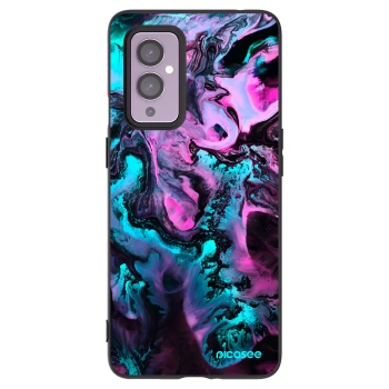 Picasee silikonowe czarne etui na OnePlus 9 - Lean