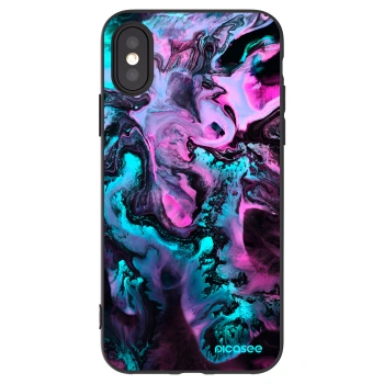 Picasee silikonowe czarne etui na Apple iPhone X/XS - Lean