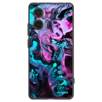 Picasee silikonowe czarne etui na Motorola Moto G35 5G - Lean