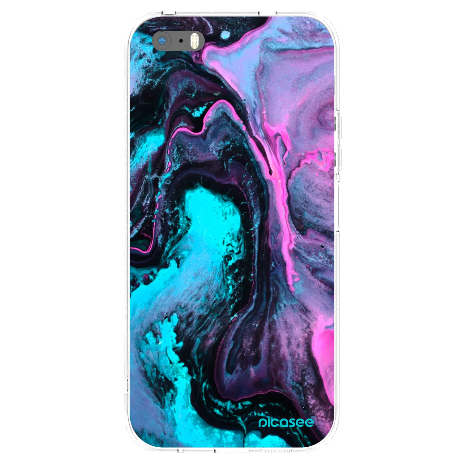 Picasee silikonowe przeźroczyste etui na Apple iPhone 5/5S/SE - Lean 2