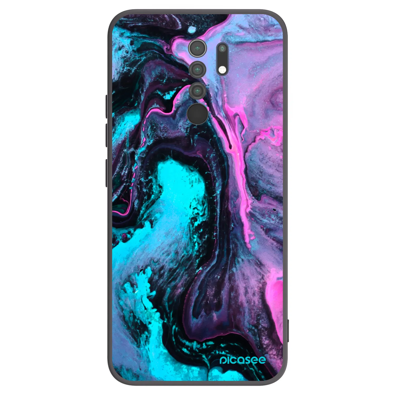 Picasee silikonowe czarne etui na Xiaomi Redmi 9 - Lean 2